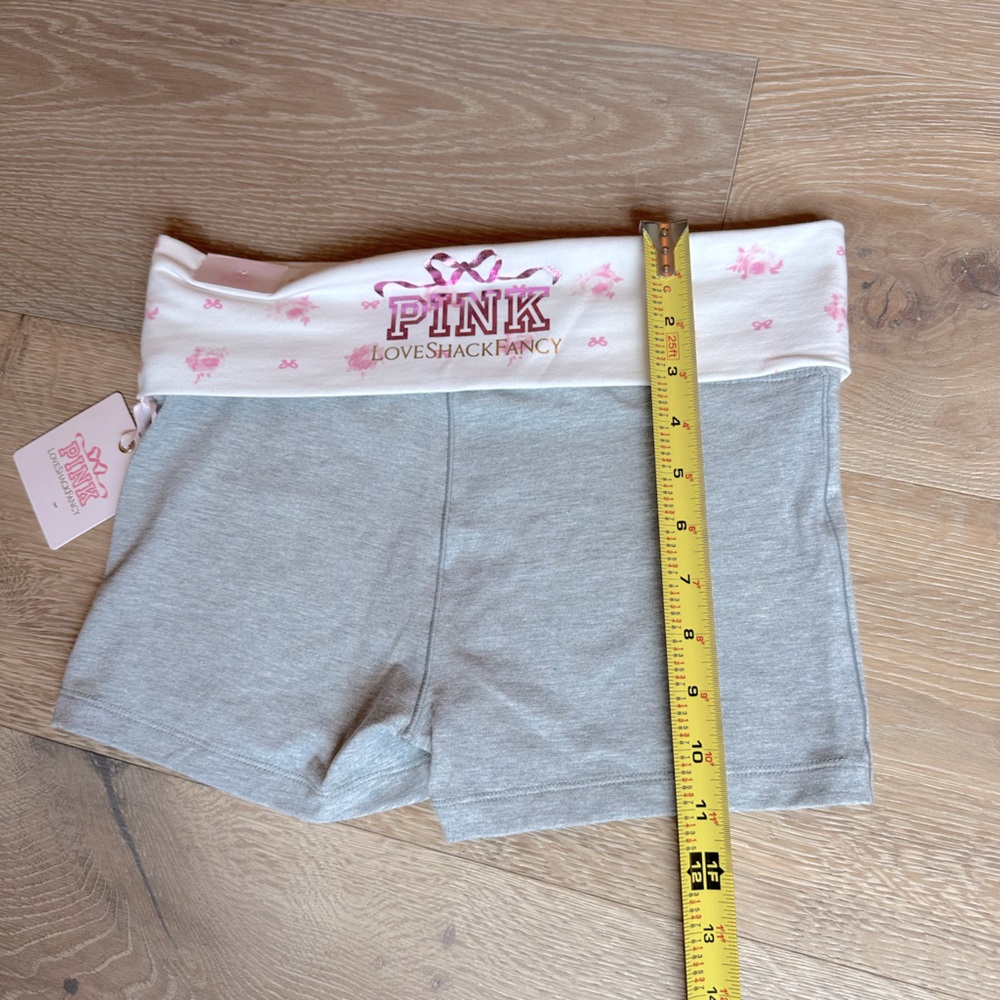 NWT Loveshackfancy x PINK Victoria's Secret fold over micro shorts - Picture 5 of 11